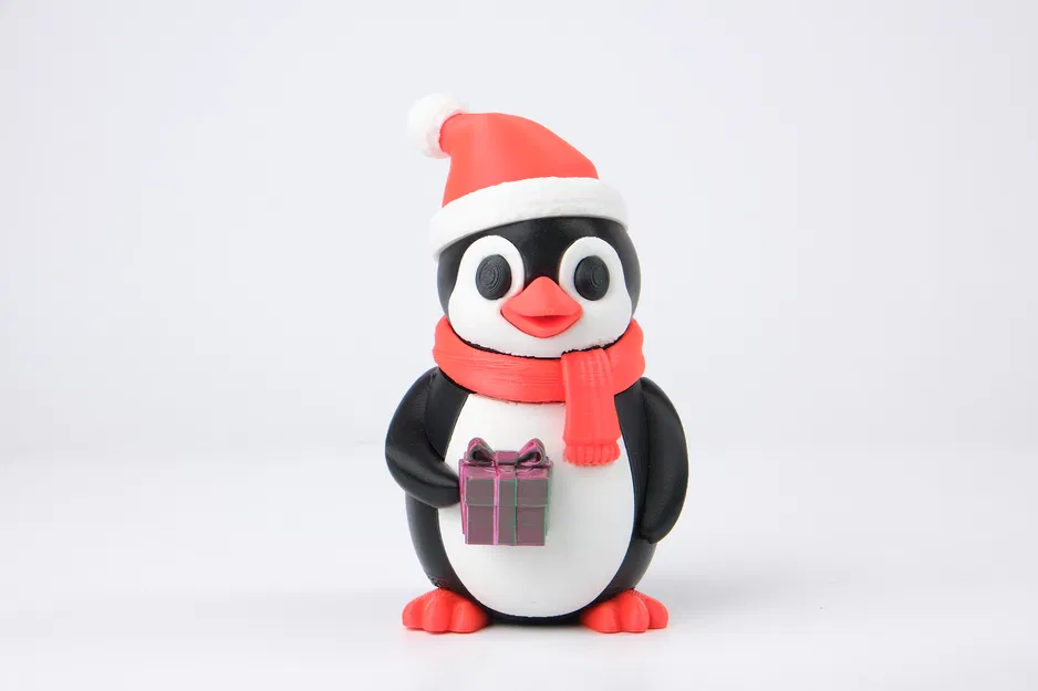 Tượng Chim Cánh Cụt Ông Già Noel 3D Dịp Lễ Hội - Image 2