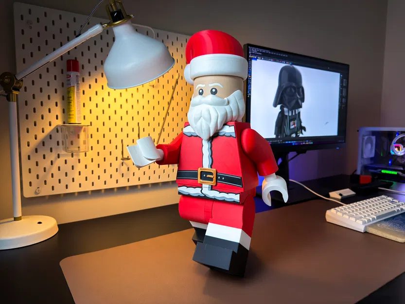 Mô Hình Ông Già Noel Miễn Phí, Có Thể Lắp Ráp! - Image 4