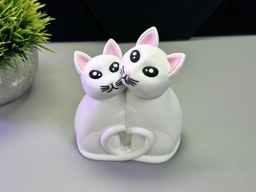 Mô Hình "Hai Bé Mèo Yêu Nhau" - Image 2