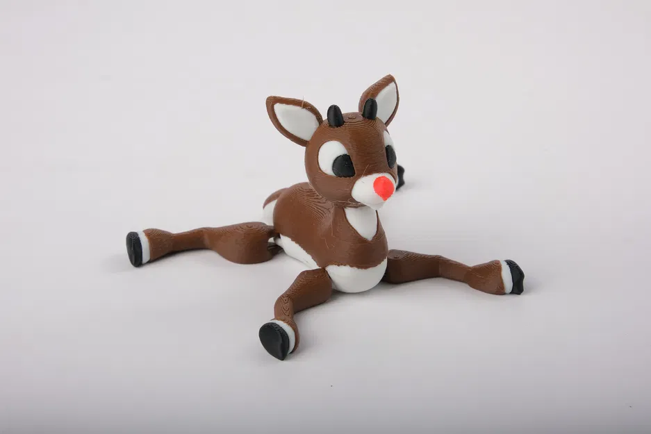 Mô Hình Tuần Lộc Rudolph Khớp Dẻo Cho Giáng Sinh - Image 2