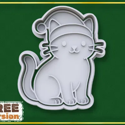 Khuôn Cắt Bánh Mèo Giáng Sinh