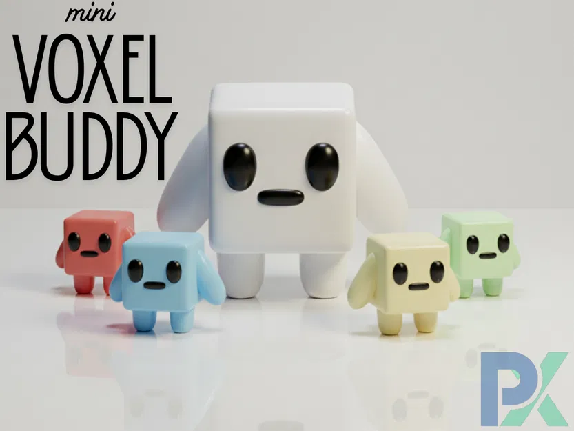Mini Voxel Buddy – Bạn Đồng Hành Tối Giản 3D - Image 1