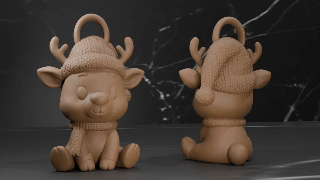 Tuần Lộc Mùa Đông - Trang Trí Giáng Sinh - 4 Kiểu Vệt Len - Image 1