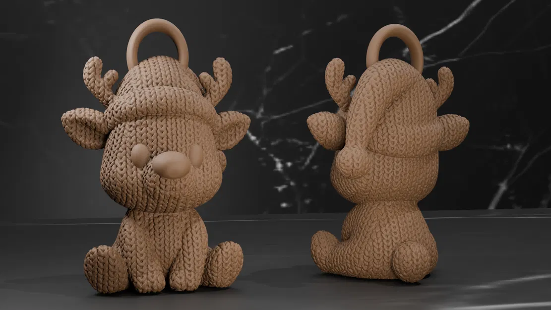 Tuần Lộc Mùa Đông - Trang Trí Giáng Sinh - 4 Kiểu Vệt Len - Image 4