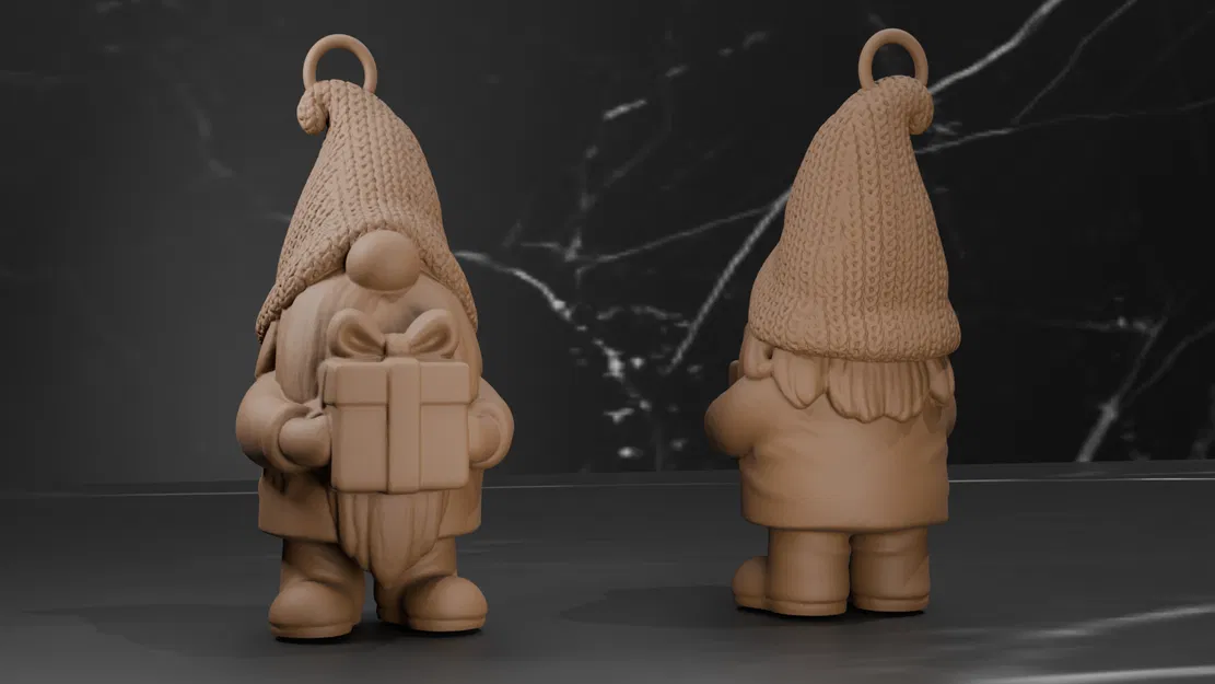 Móc Treo Giáng Sinh Hình Người Lùn - Họa Tiết Dệt Kim - 3 Kiểu - Image 1