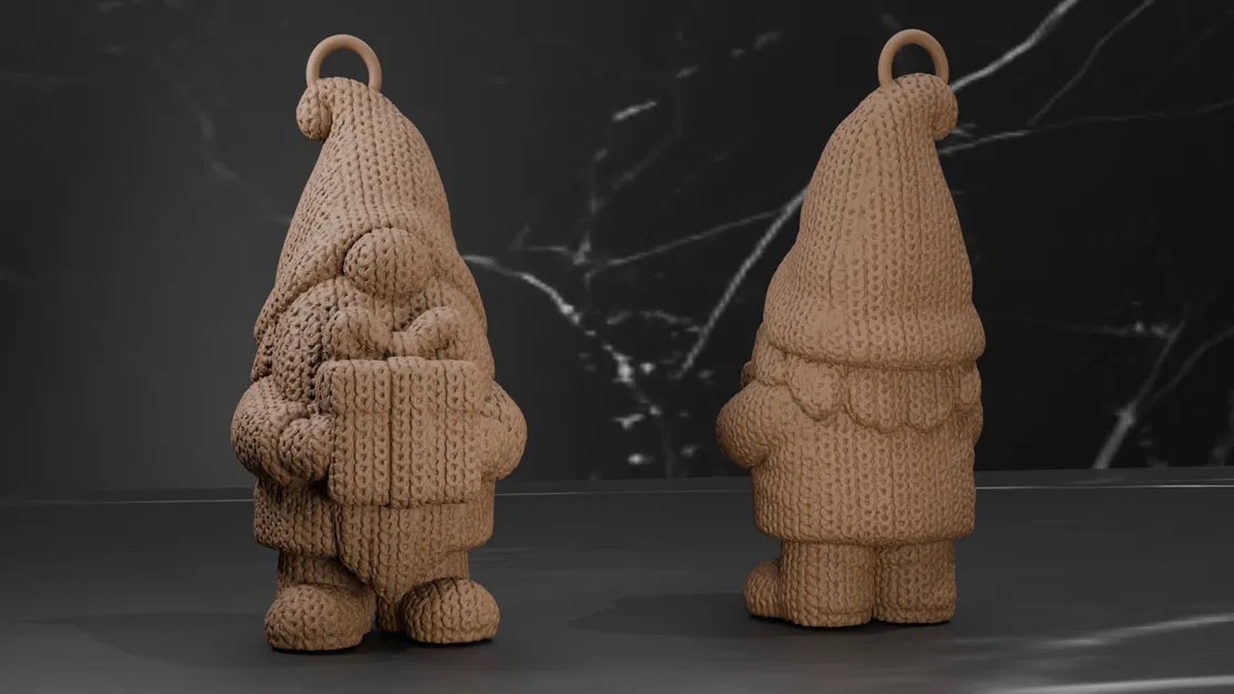 Móc Treo Giáng Sinh Hình Người Lùn - Họa Tiết Dệt Kim - 3 Kiểu - Image 2