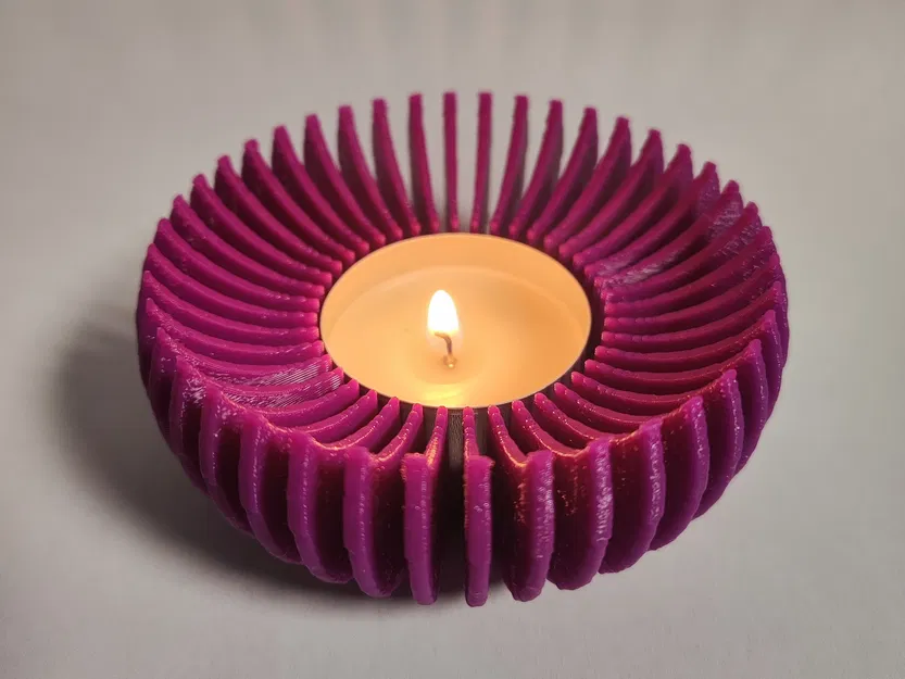 Chân Nến Tuabin Sunburst Tạo Bóng | Đựng Nến Tealight - Image 2