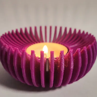 Chân Nến Tuabin Sunburst Tạo Bóng | Đựng Nến Tealight