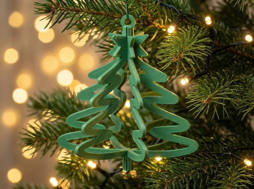 Móc Trang Trí Cây Thông Noel 3D Từ Bản Phẳng - Image 4