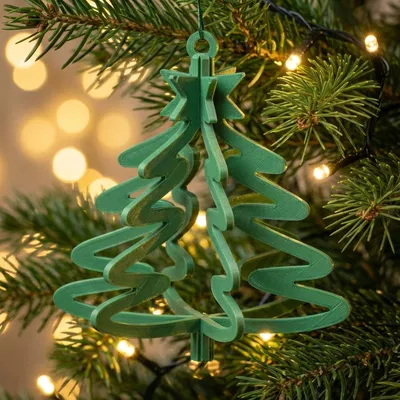 Móc Trang Trí Cây Thông Noel 3D Từ Bản Phẳng