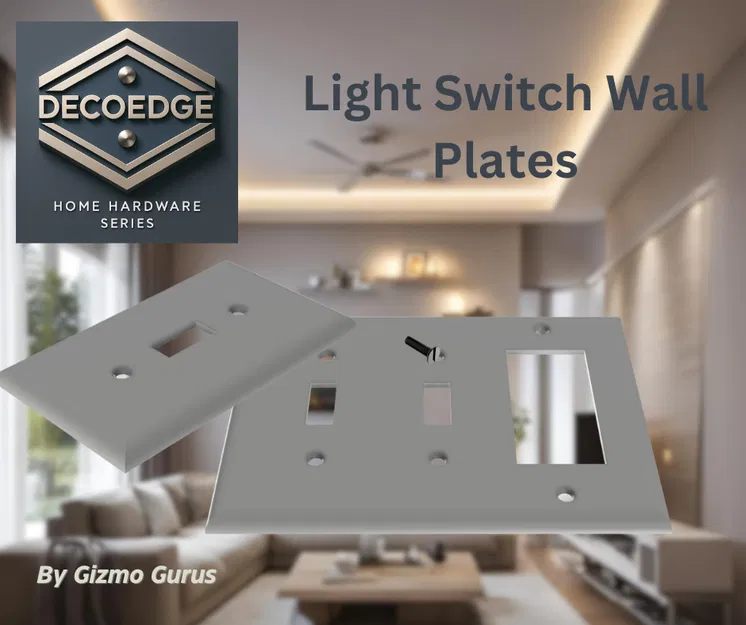 DecoEdge: Nắp Ốp Tường Công Tắc Đèn – Loại 1, 2 và 3 Công Tắc - Image 1
