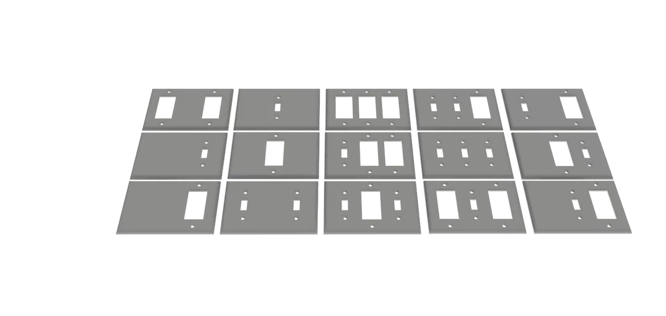 DecoEdge: Nắp Ốp Tường Công Tắc Đèn – Loại 1, 2 và 3 Công Tắc - Image 2