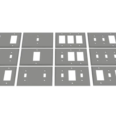 DecoEdge: Nắp Ốp Tường Công Tắc Đèn – Loại 1, 2 và 3 Công Tắc