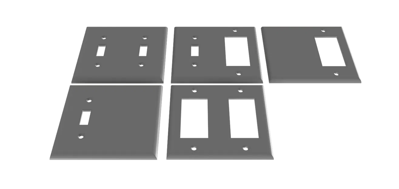 DecoEdge: Nắp Ốp Tường Công Tắc Đèn – Loại 1, 2 và 3 Công Tắc - Image 4
