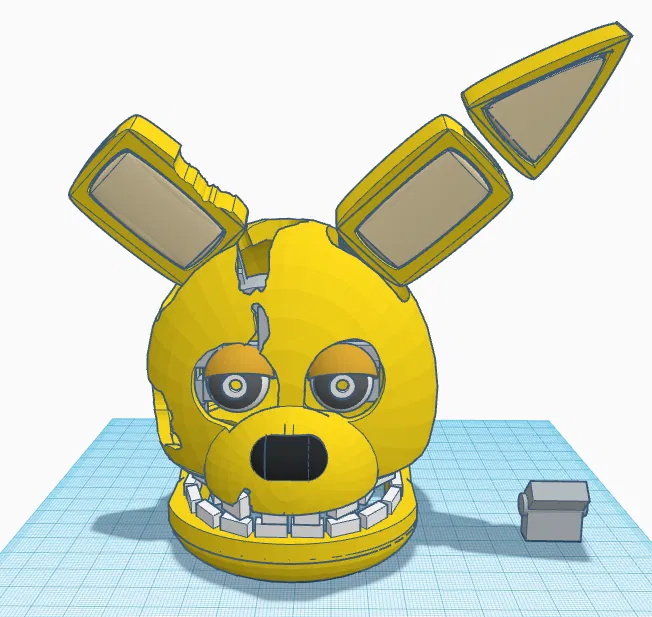 Đầu Thỏ Vàng FNAF Cosplay - Sơ Đồ Trong File - Image 18