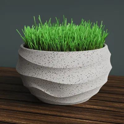 Chậu Cây Hình Bát Gợn Sóng