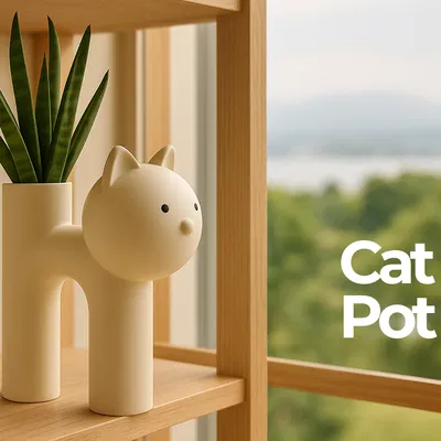 Chậu Hoa Hình Mèo (CatPot)