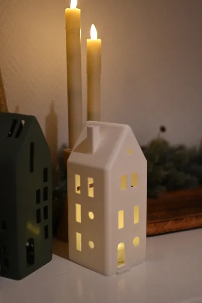 Nhà Đèn Mùa Giáng Sinh Cho Nến LED - Image 6