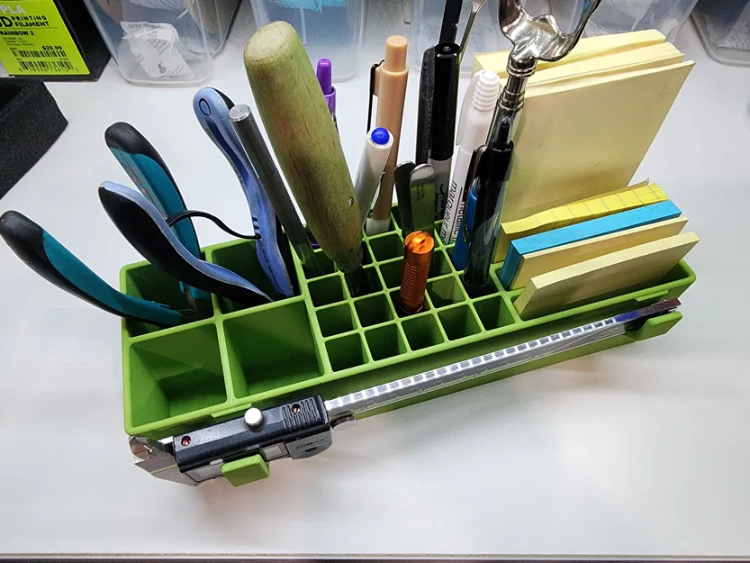 Hộp Đựng Đồ Để Bàn Gridfinity Có Chỗ Cắm Thước Cặp - Image 5