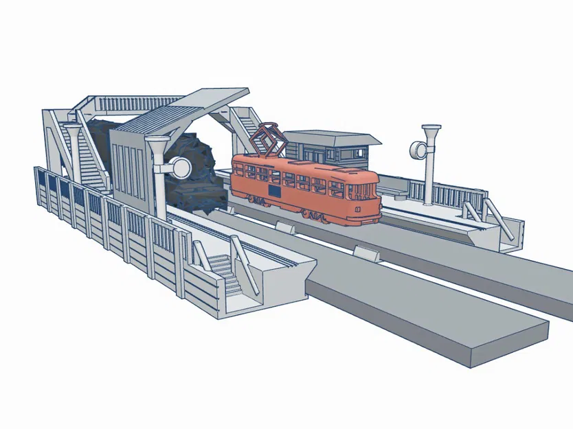 Sân ga đôi N Scale - Đường ray xe lửa - Image 2