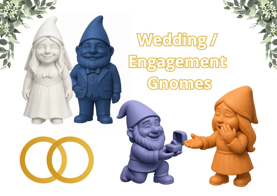 Cặp đôi Chú lùn Đám cưới – Trang trí Vườn Duyên dáng cho Ngày Đặc biệt của Bạn - Image 1