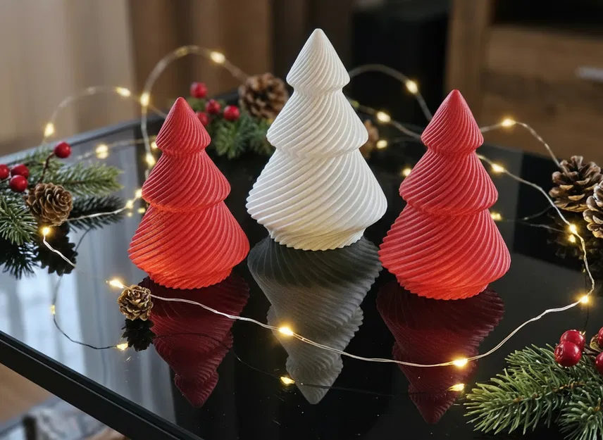 Cây Thông Noel Hiện Đại In Kiểu Spiral Vase - Image 1