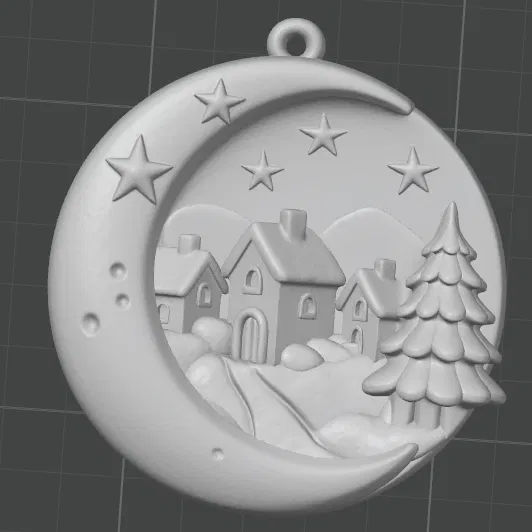 Mô Hình Trang Trí Giáng Sinh Làng Mặt Trăng - Image 1