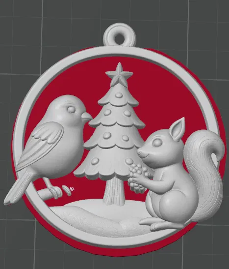 Móc Trang Trí Bạn Rừng (Chim & Sóc) - Image 1