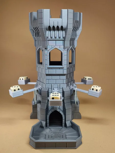 Tháp Đổ Xúc Xắc Kiểu Trung Cổ Có Máy Bắn Đá - Image 1