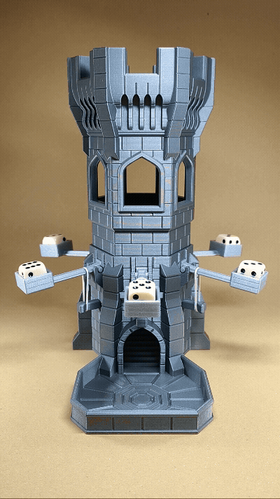 Tháp Đổ Xúc Xắc Kiểu Trung Cổ Có Máy Bắn Đá