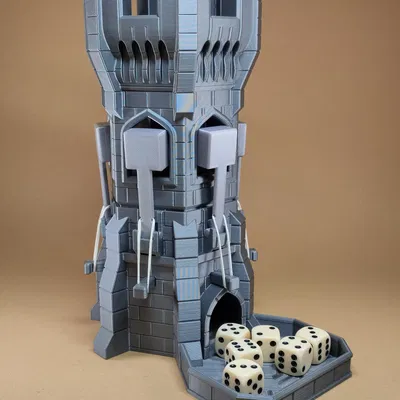 Tháp Đổ Xúc Xắc Kiểu Trung Cổ Có Máy Bắn Đá