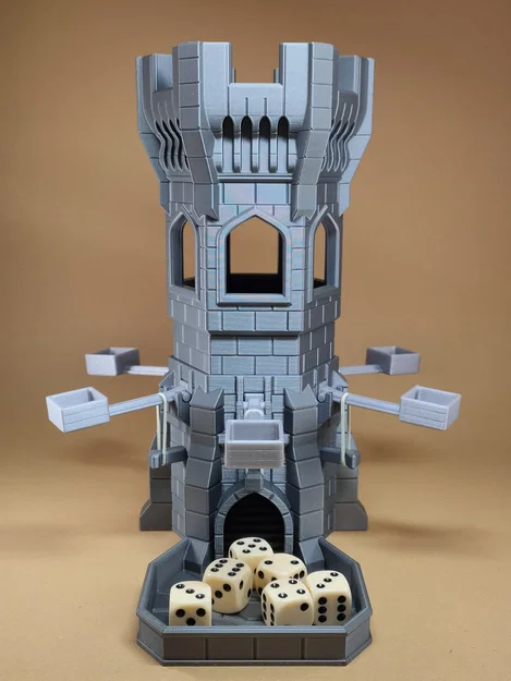 Tháp Đổ Xúc Xắc Kiểu Trung Cổ Có Máy Bắn Đá - Image 4