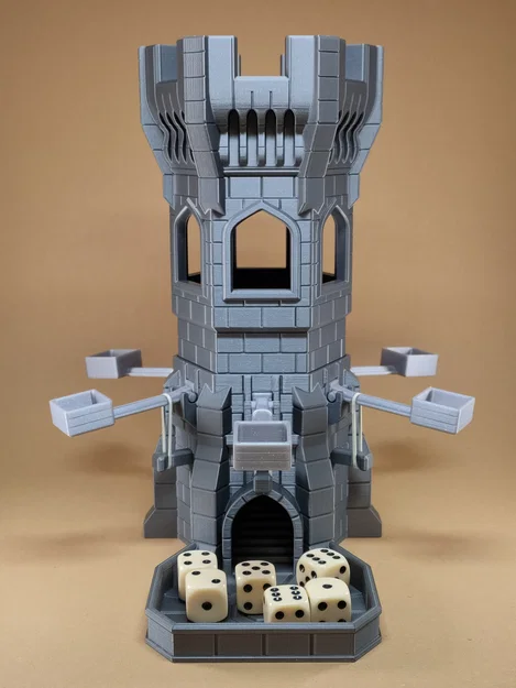 Tháp Đổ Xúc Xắc Kiểu Trung Cổ Có Máy Bắn Đá - Image 6