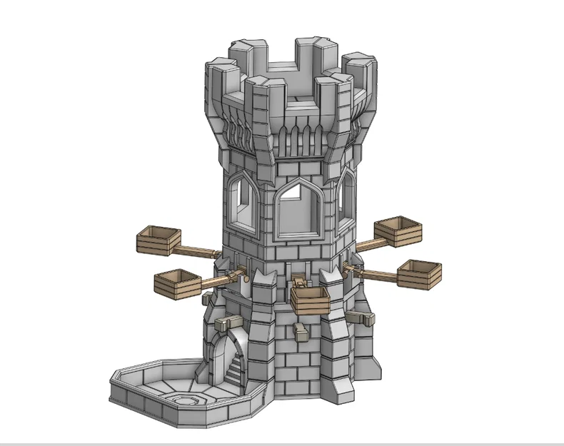 Tháp Đổ Xúc Xắc Kiểu Trung Cổ Có Máy Bắn Đá - Image 7