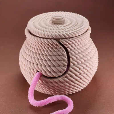 Tô đựng len hình dây thừng