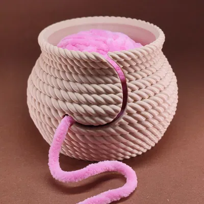 Tô đựng len hình dây thừng