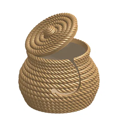 Tô đựng len hình dây thừng