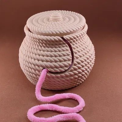 Tô đựng len hình dây thừng