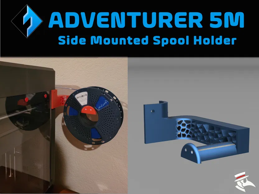 Giá đỡ cuộn chỉ gắn bên hông FlashForge Adventurer 5M - Image 1