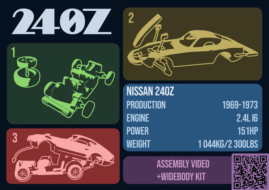 Mô hình Nissan 240Z Kitcard Tỉ lệ 1:50 - Image 4