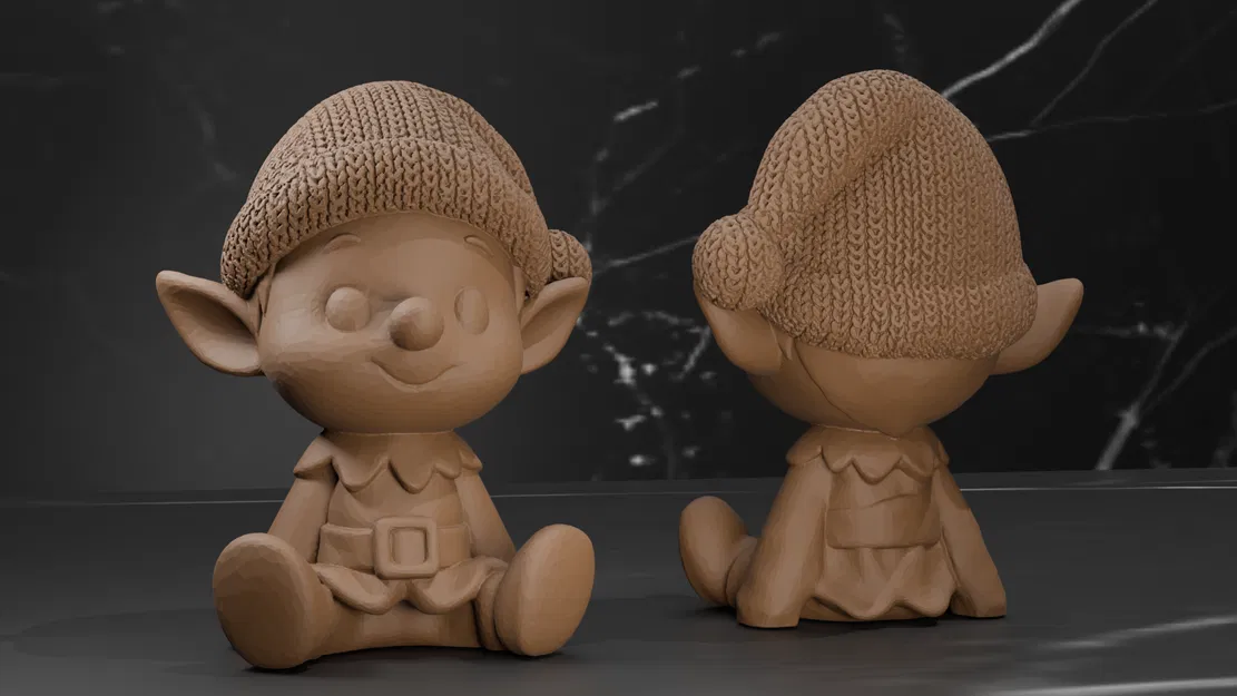 Tượng Elf Giáng Sinh - Họa Tiết Đan - 3 Kiểu - Image 1