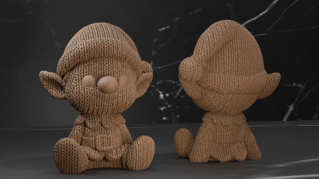 Tượng Elf Giáng Sinh - Họa Tiết Đan - 3 Kiểu - Image 2