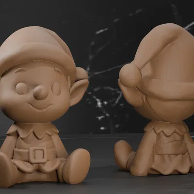 Tượng Elf Giáng Sinh - Họa Tiết Đan - 3 Kiểu