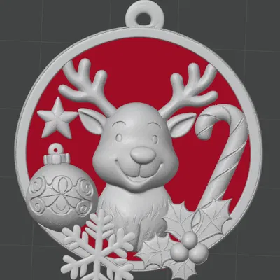 Móc Treo Giáng Sinh Tuần Lộc Dễ Thương