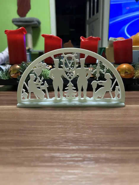 Krušnohorský oblouk - Schwibbogen: Mẫu In 3D Đèn LED Trang Trí - Image 1