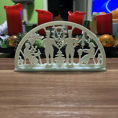 Krušnohorský oblouk - Schwibbogen: Mẫu In 3D Đèn LED Trang Trí