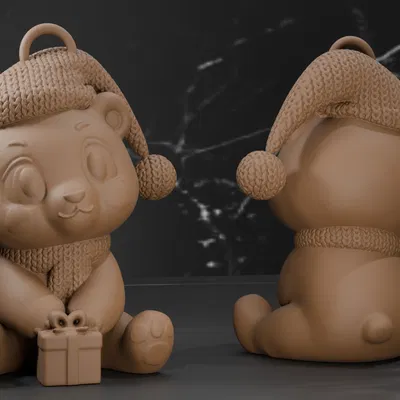 Gấu Giáng Sinh - Phụ Kiện Trang Trí - 4 Kiểu Đan Len