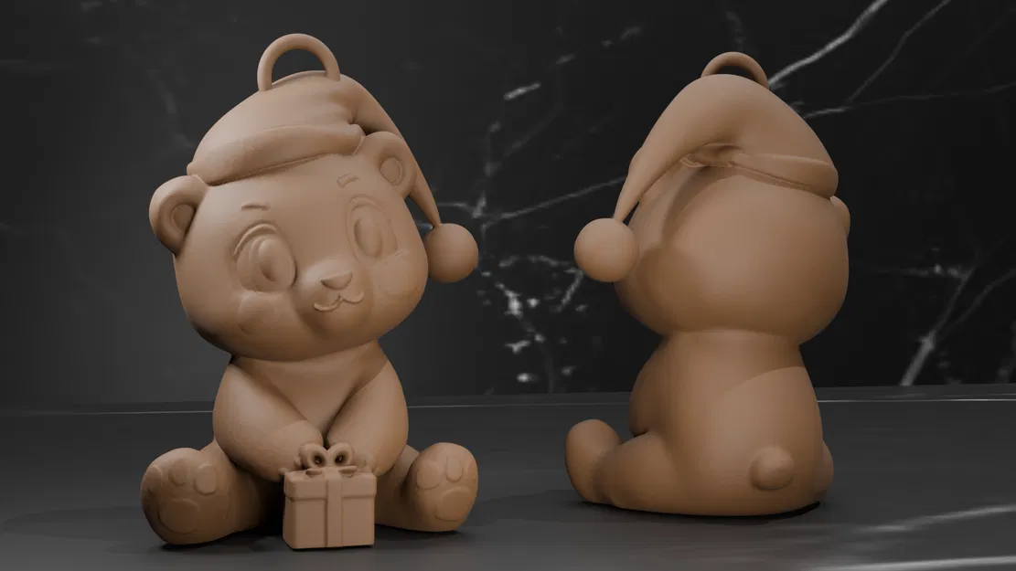 Gấu Giáng Sinh - Phụ Kiện Trang Trí - 4 Kiểu Đan Len - Image 2