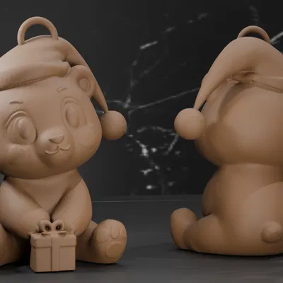 Gấu Giáng Sinh - Phụ Kiện Trang Trí - 4 Kiểu Đan Len