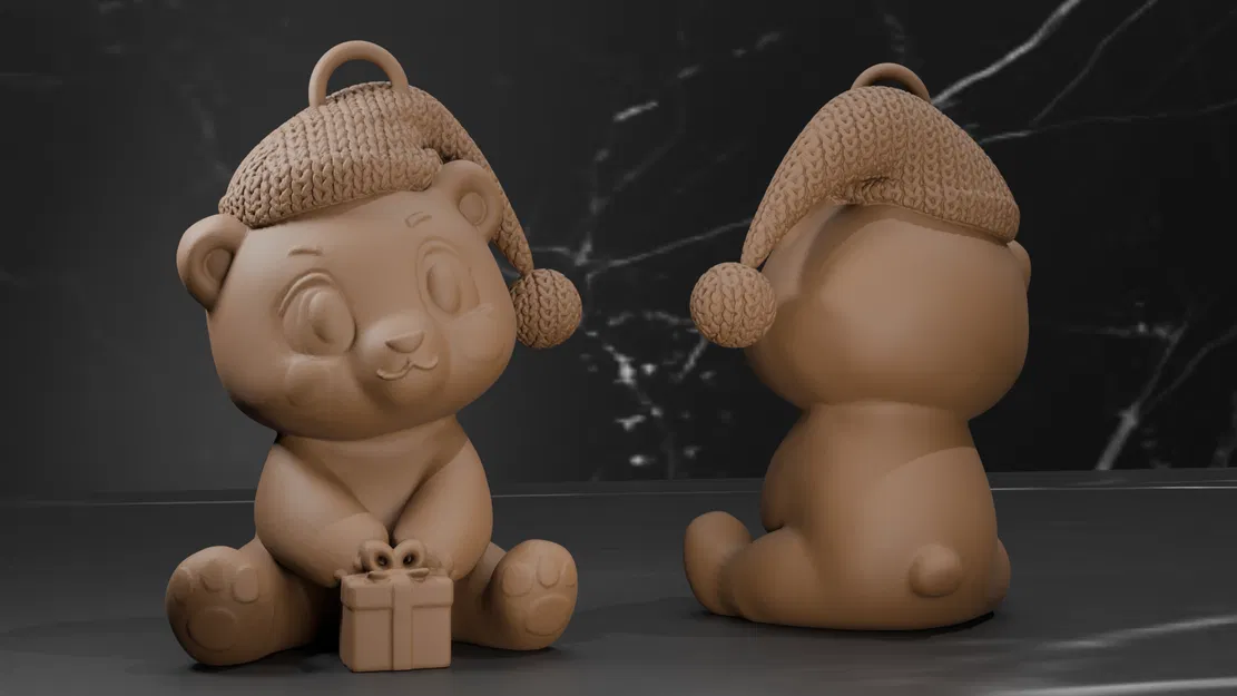 Gấu Giáng Sinh - Phụ Kiện Trang Trí - 4 Kiểu Đan Len - Image 3